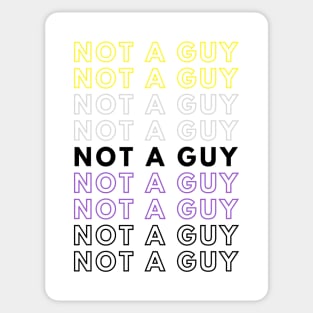 Not A Guy | Nonbinary Pride Gift | Christmas Present for Enby Sticker